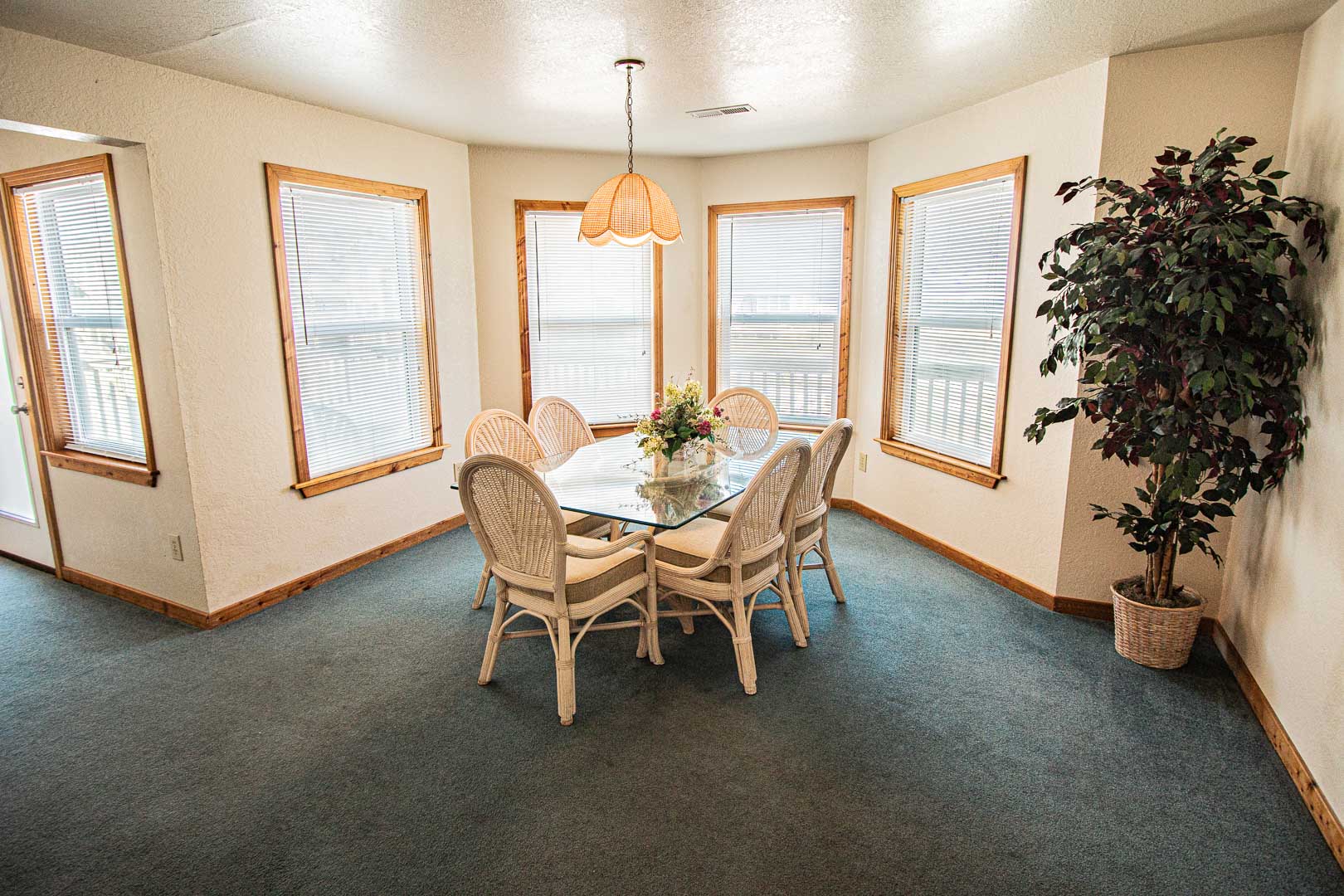 A standard dining room area at VRI's Barrier Island Station in North Carolina.